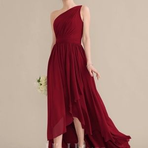 Used JJ House A-Line One Shoulder Asymmetrical Bridesmaid Dress
